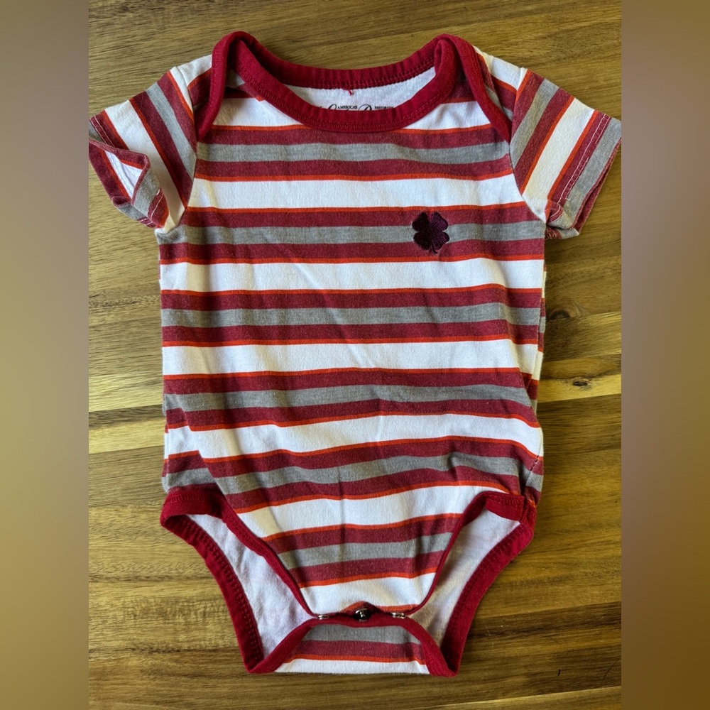 Lucky Brand Red Striped Onesie Tee